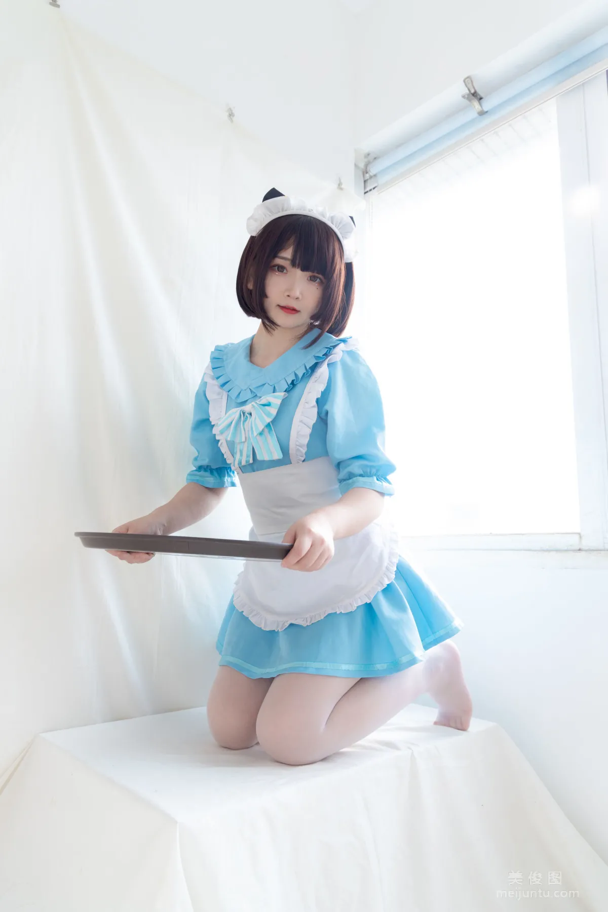 [COS] 2D Beauty Guchuan kagura Blue Cat Maid Photo Set photo 38