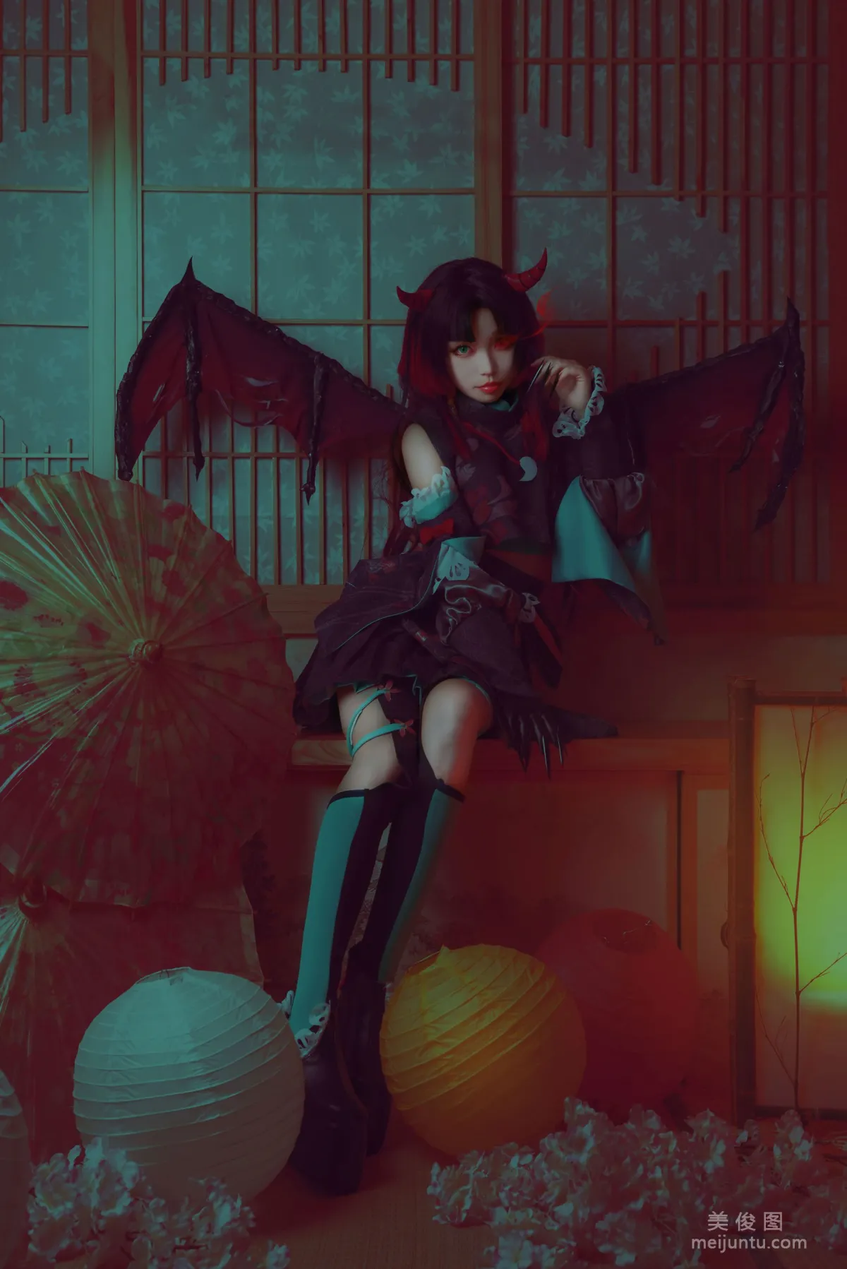 [COS] Cute Girl Baiyi Zijiao Zhu Onmyoji Vampire Princess Photo Set photo 5