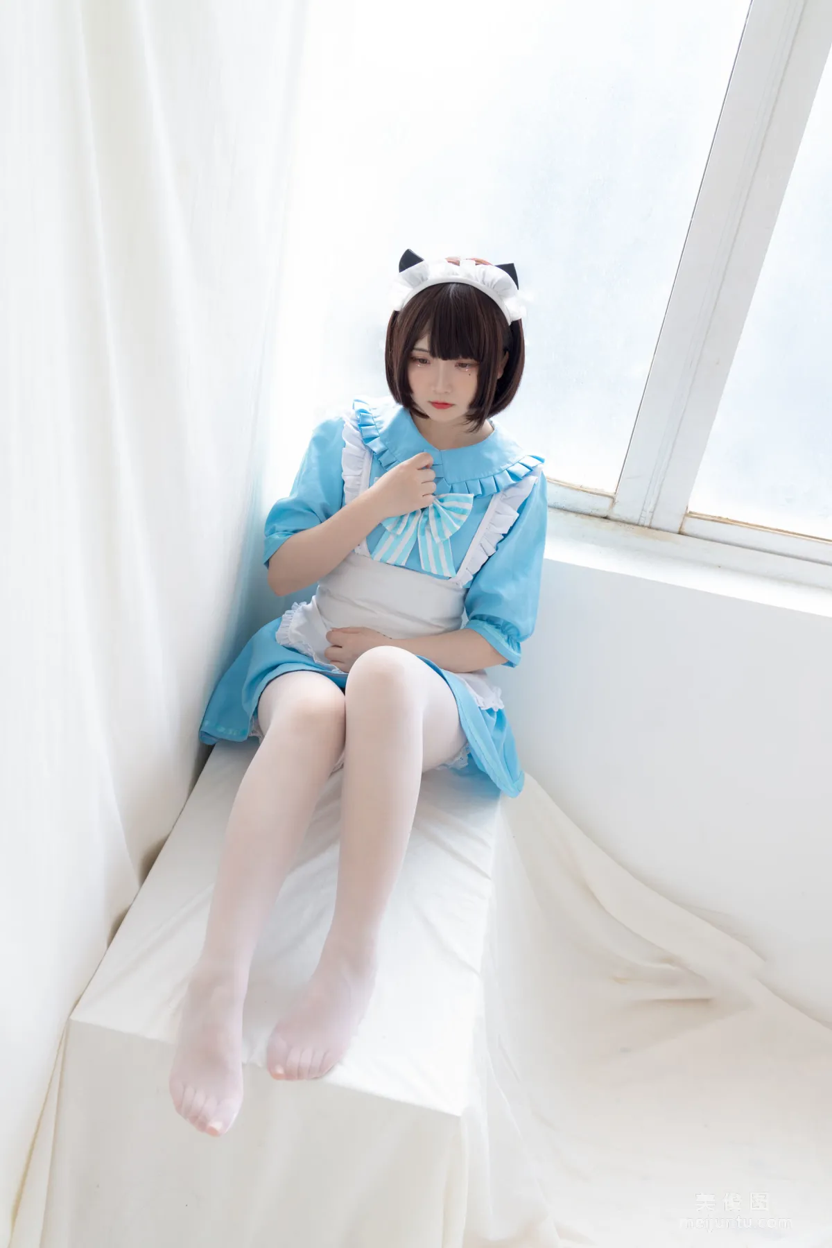 [COS] 2D Beauty Guchuan kagura Blue Cat Maid Photo Set photo 34