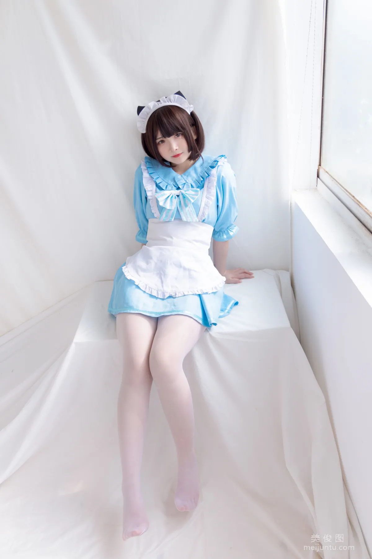 [COS] 2D Beauty Guchuan kagura Blue Cat Maid Photo Set photo 27