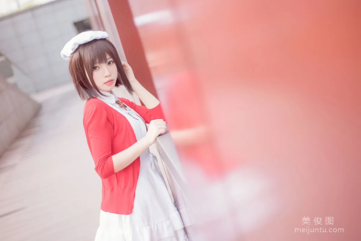 [COS Welfare] Cute Girl Baiyi Zijiao Zhu, Kato Megumi Photo Set photo 8
