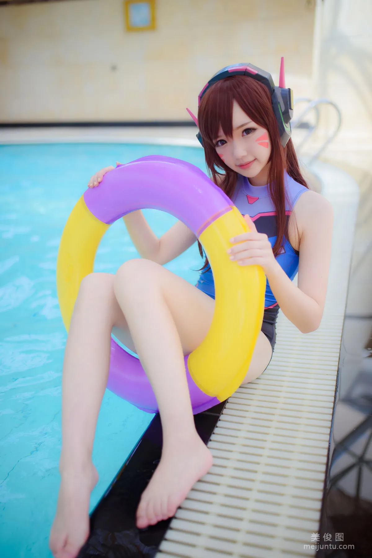 [COS] Anime Blogger Xueqing Astra D.Va Swimsuit Photo Set photo 11