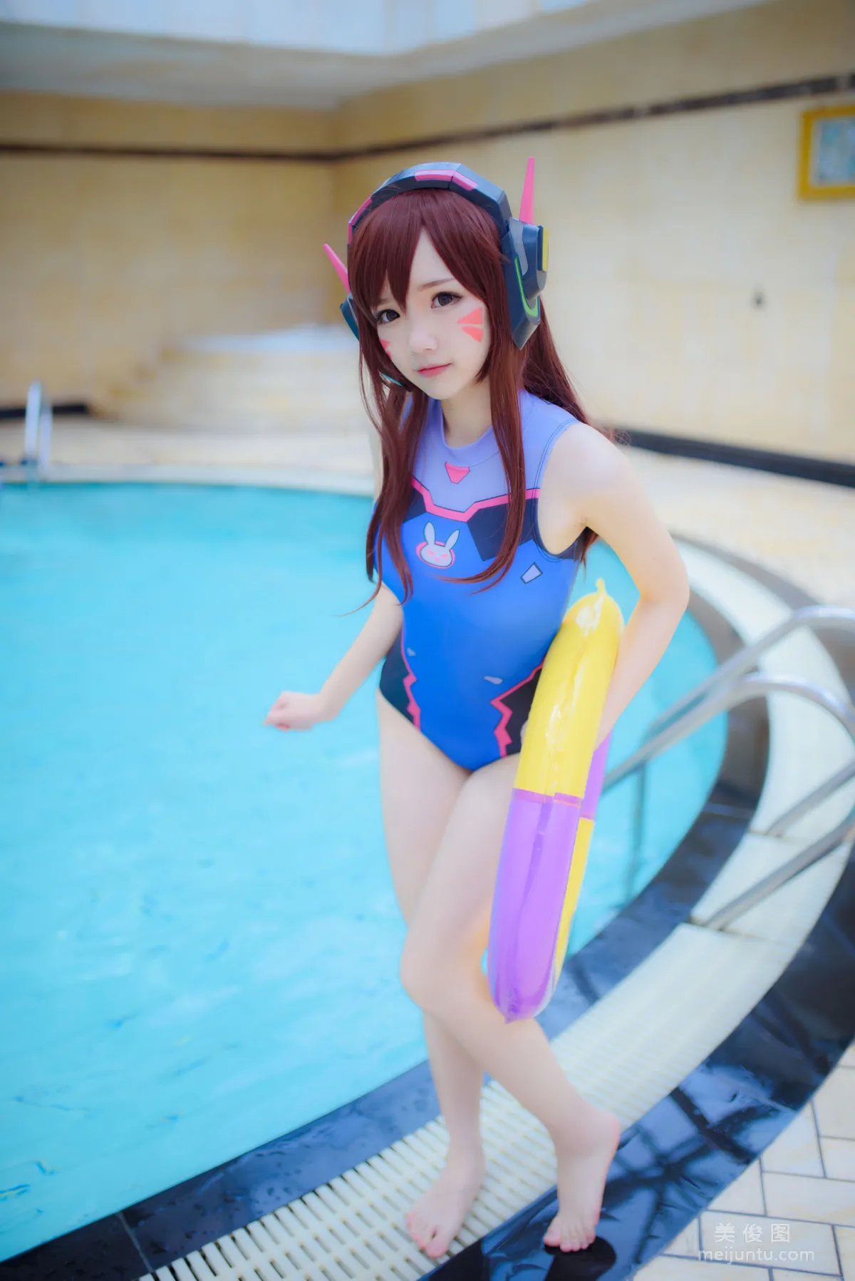 [COS] Anime Blogger Xueqing Astra D.Va Swimsuit Photo Set photo 15