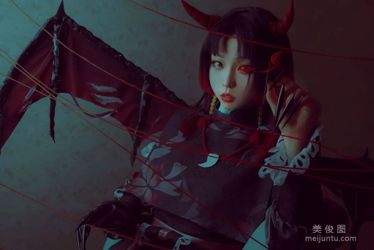[COS] Cute Girl Baiyi Zijiao Zhu Onmyoji Vampire Princess Photo Set photo 7