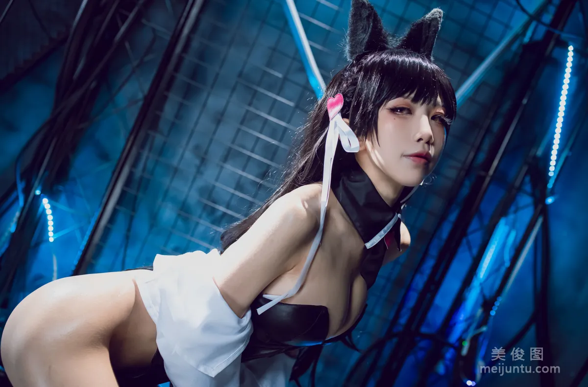 COS美女水淼aqua 《碧蓝航线 爱宕犬 同人机车》 写真集21