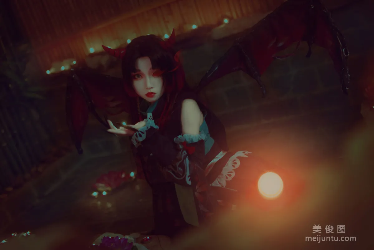 [COS] Cute Girl Baiyi Zijiao Zhu Onmyoji Vampire Princess Photo Set photo 2