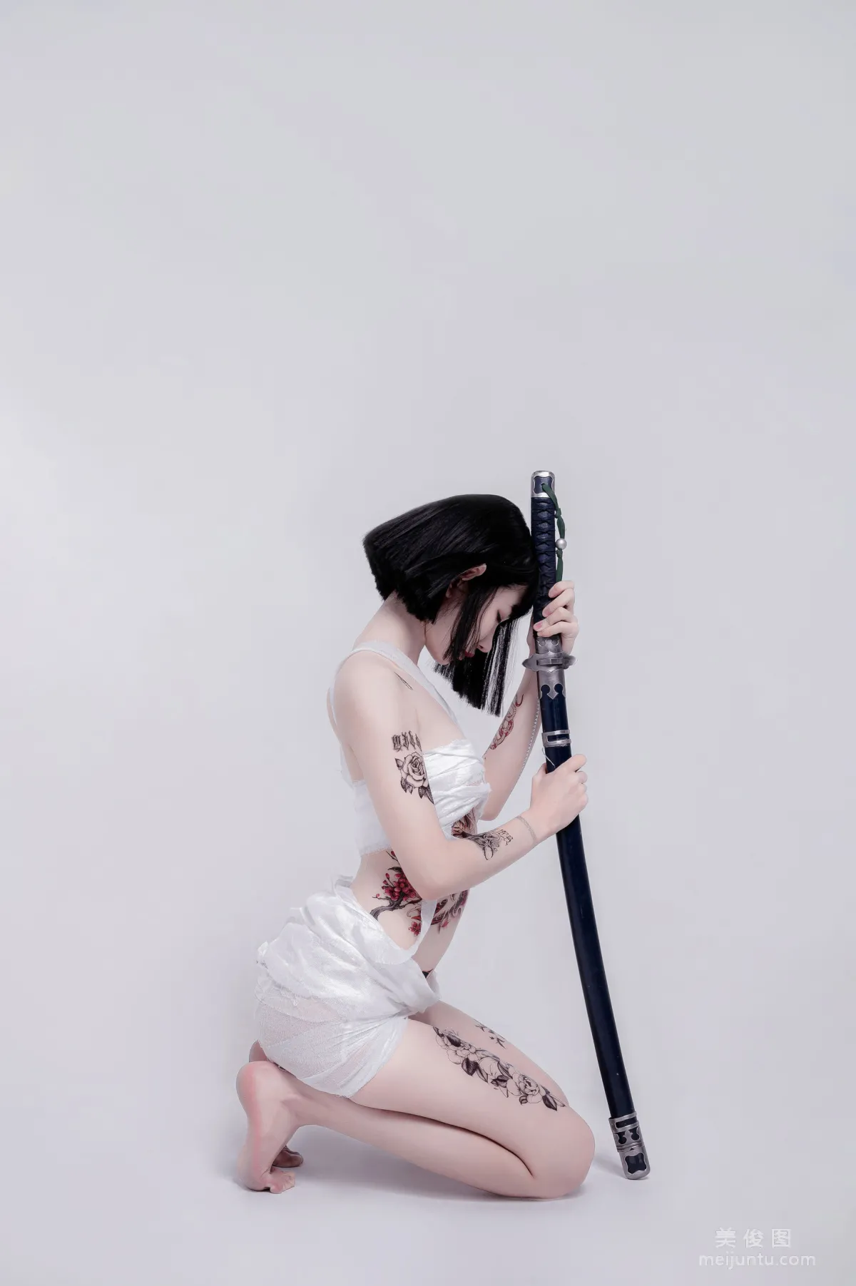 [COS Bonus] Anime Blogger Ruanyi Fairy, Straps and Samurai Photo Set photo 27