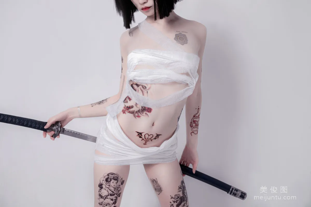 [COS Bonus] Anime Blogger Ruanyi Fairy, Straps and Samurai Photo Set photo 36