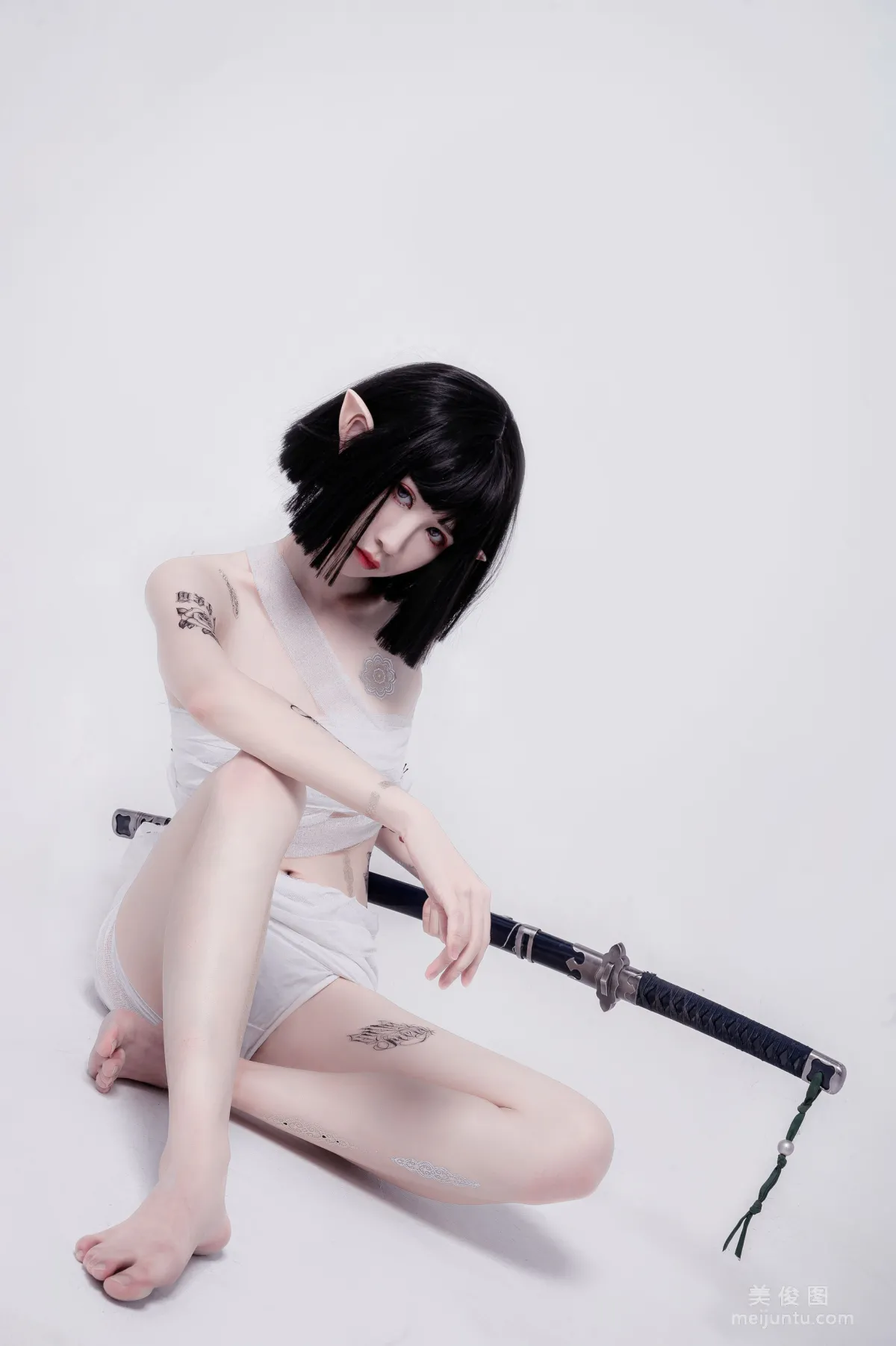 [COS Bonus] Anime Blogger Ruanyi Fairy, Straps and Samurai Photo Set photo 29