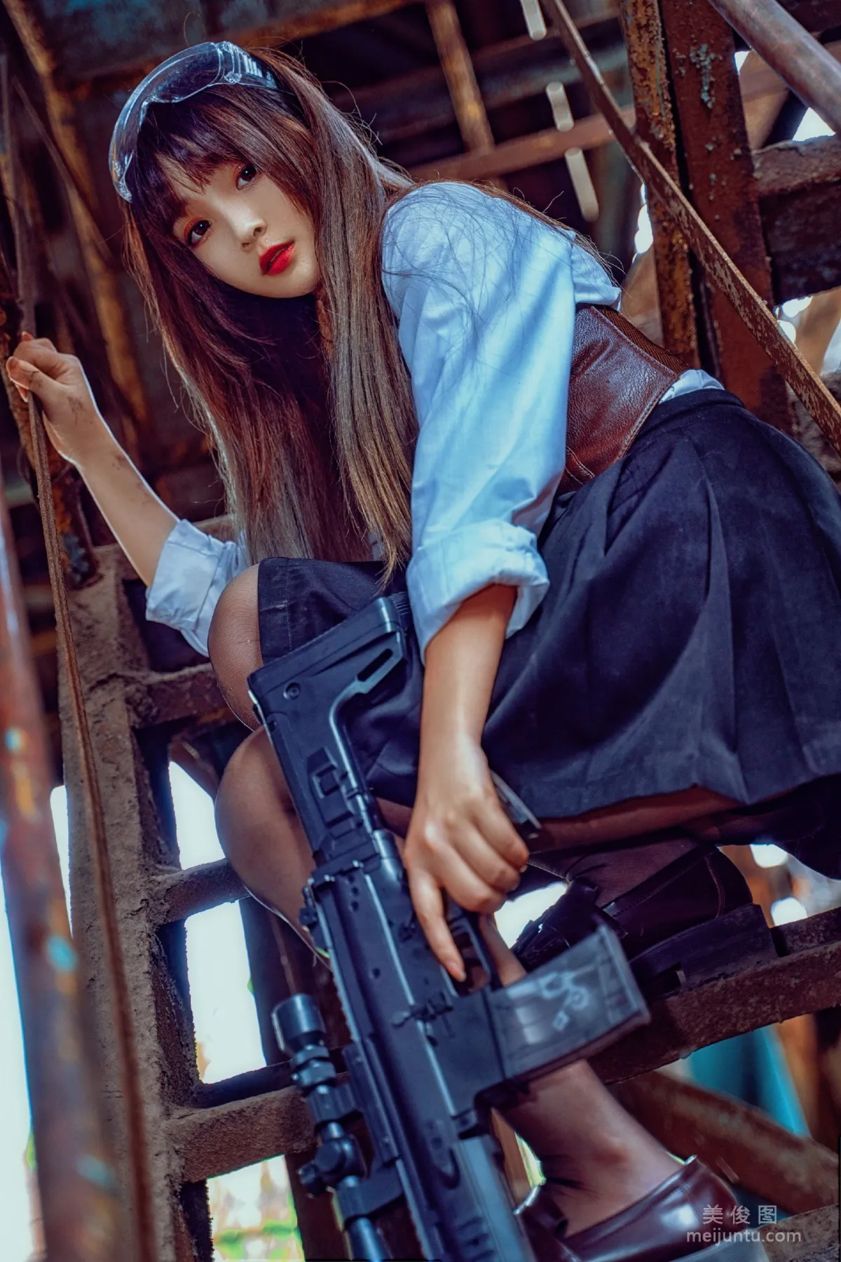 [COS] 2D Beauty Guchuan kagura, Armed JK, Photo Set photo 6