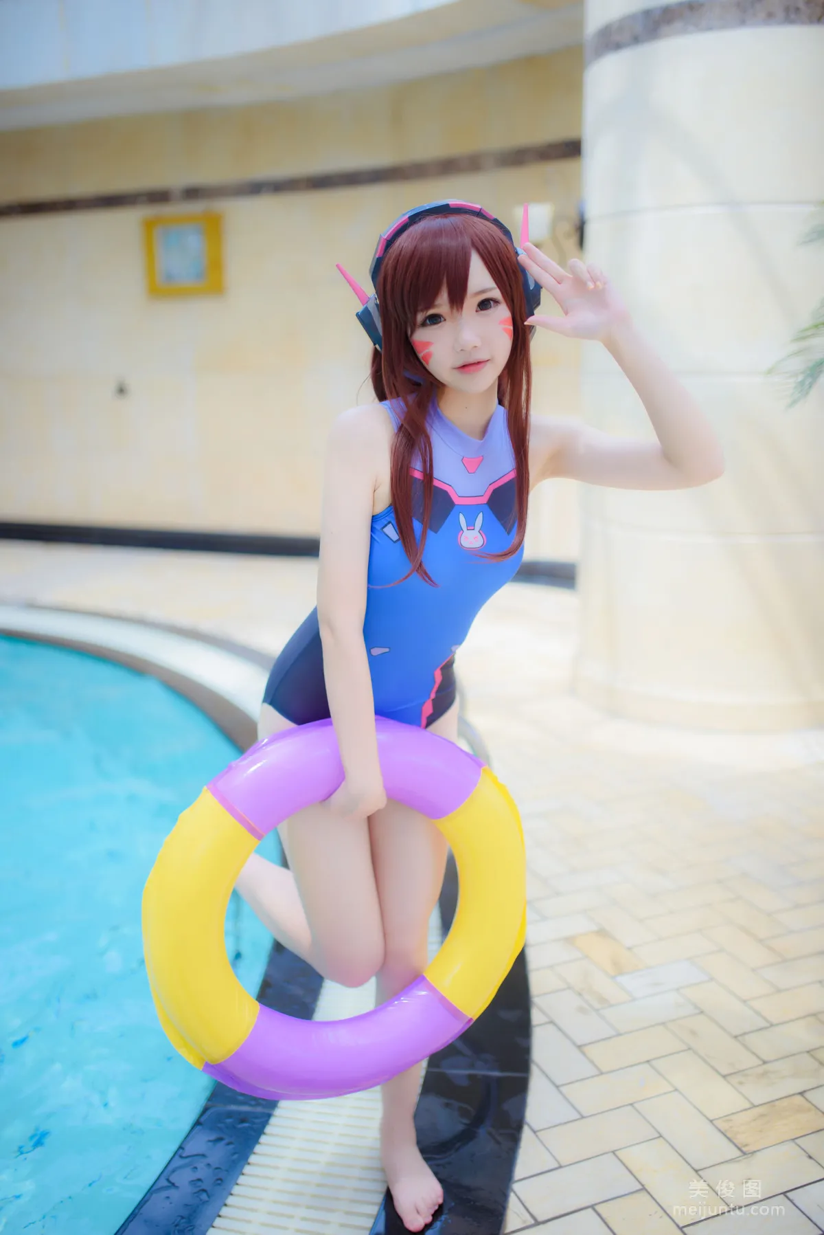 [COS] Anime Blogger Xueqing Astra D.Va Swimsuit Photo Set photo 29