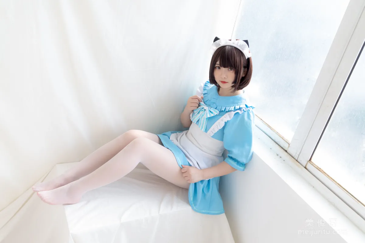 [COS] 2D Beauty Guchuan kagura Blue Cat Maid Photo Set photo 33