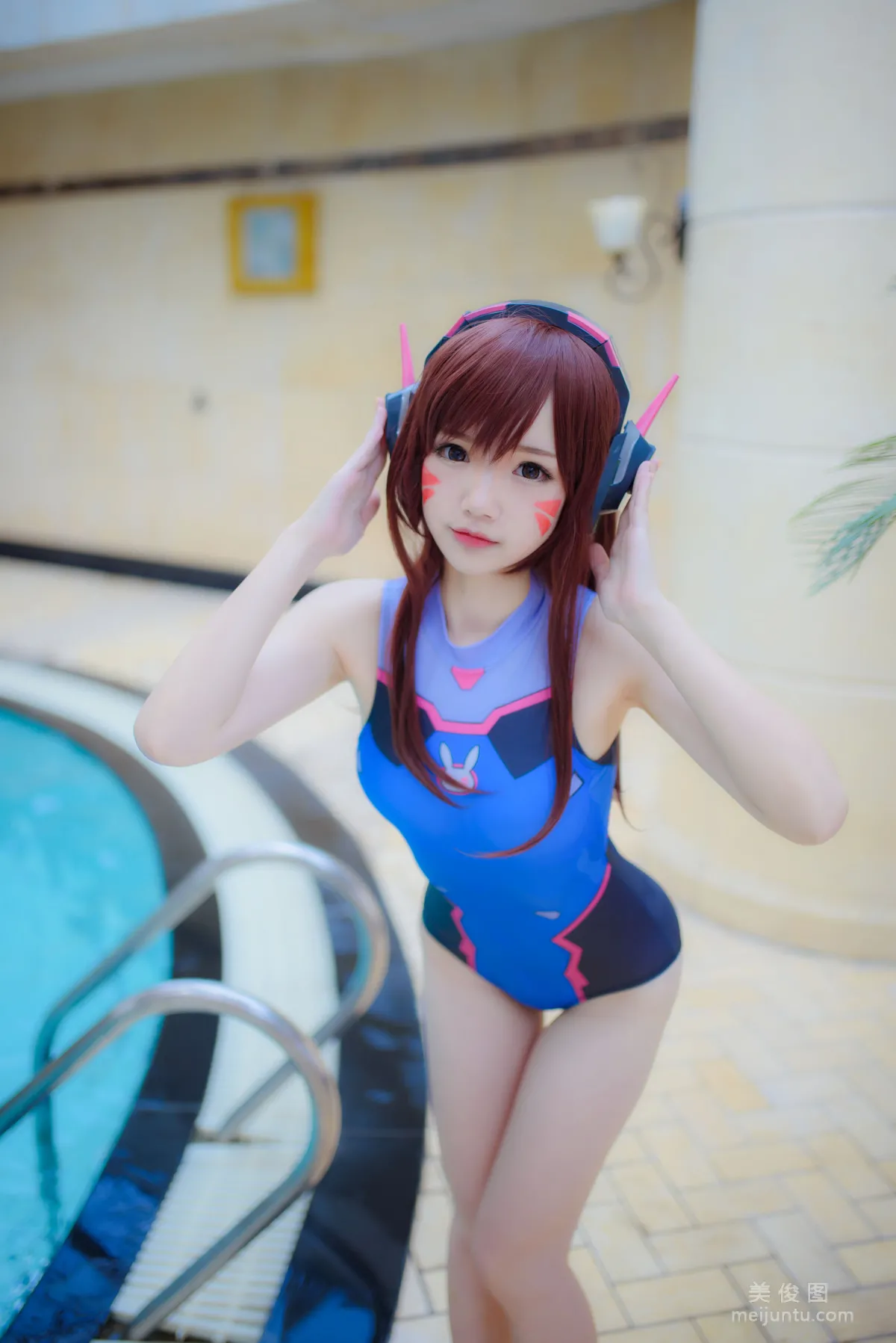 [COS] Anime Blogger Xueqing Astra D.Va Swimsuit Photo Set photo 8