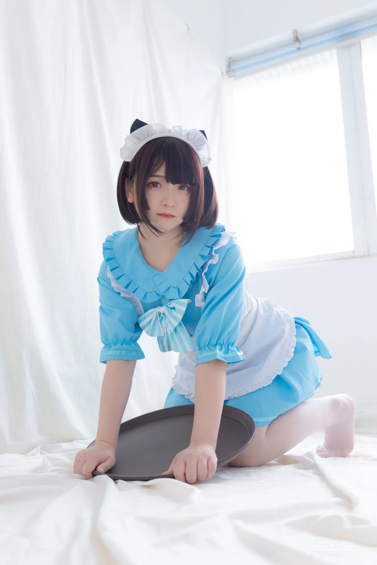 [COS] 2D Beauty Guchuan kagura Blue Cat Maid Photo Set photo 24