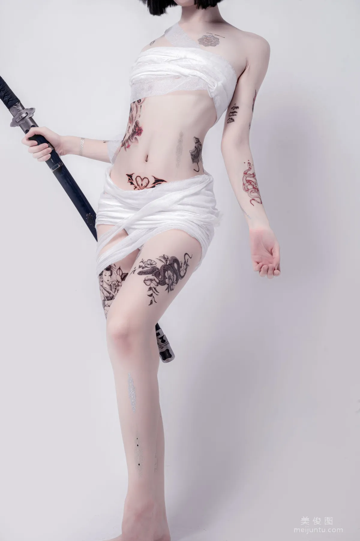 [COS Bonus] Anime Blogger Ruanyi Fairy, Straps and Samurai Photo Set photo 34