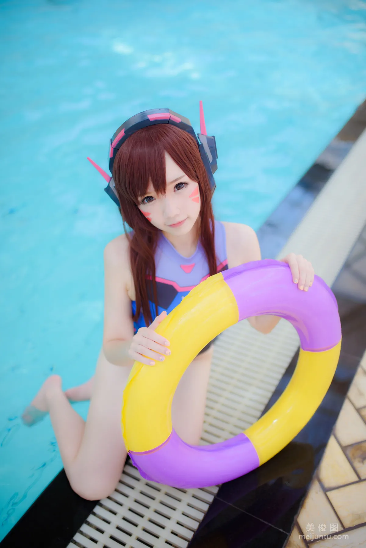 [COS] Anime Blogger Xueqing Astra D.Va Swimsuit Photo Set photo 16