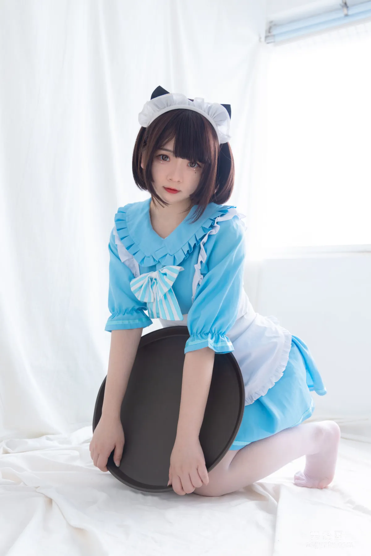 [COS] 2D Beauty Guchuan kagura Blue Cat Maid Photo Set photo 23