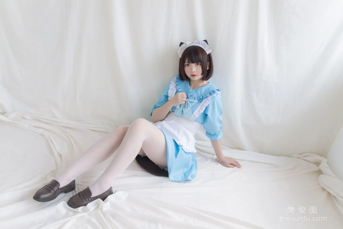[COS] 2D Beauty Guchuan kagura Blue Cat Maid Photo Set photo 6