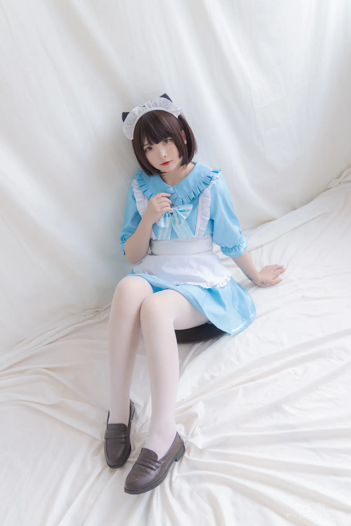 [COS] 2D Beauty Guchuan kagura Blue Cat Maid Photo Set photo 4