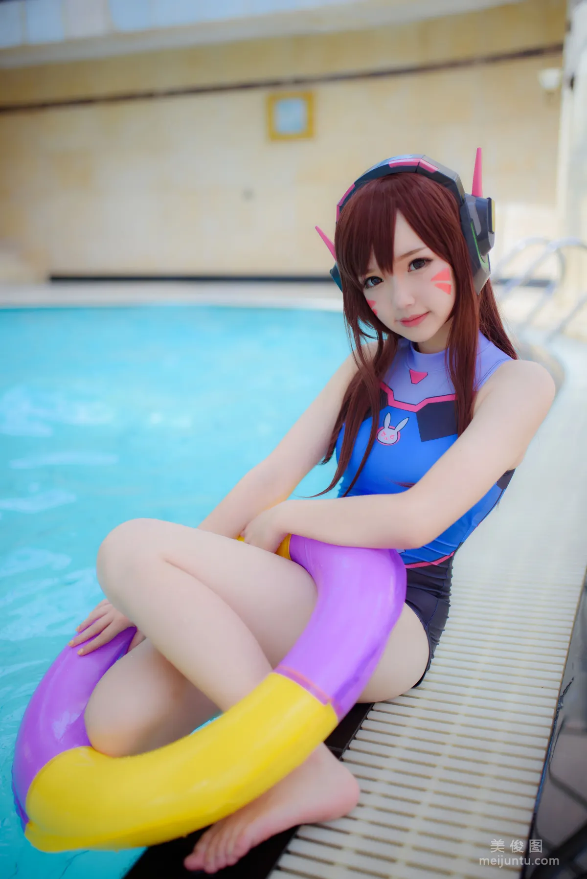 [COS] Anime Blogger Xueqing Astra D.Va Swimsuit Photo Set photo 13