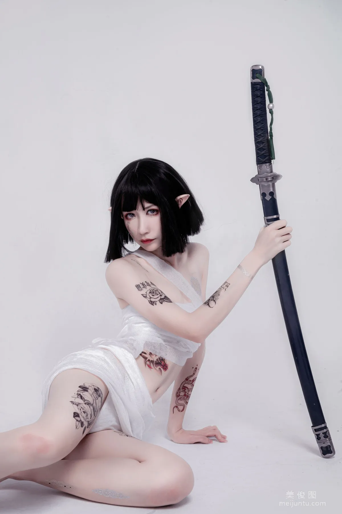 [COS Bonus] Anime Blogger Ruanyi Fairy, Straps and Samurai Photo Set photo 31