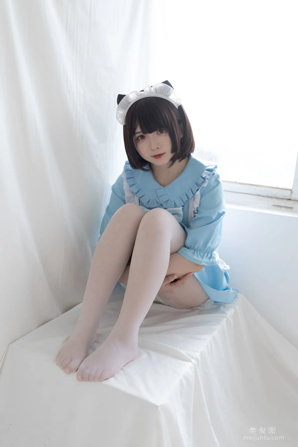 [COS] 2D Beauty Guchuan kagura Blue Cat Maid Photo Set photo 35