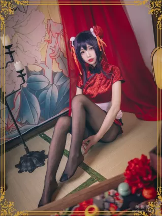[網紅COS] 淼aqua 《霞之丘詩羽 旗袍》 寫真集