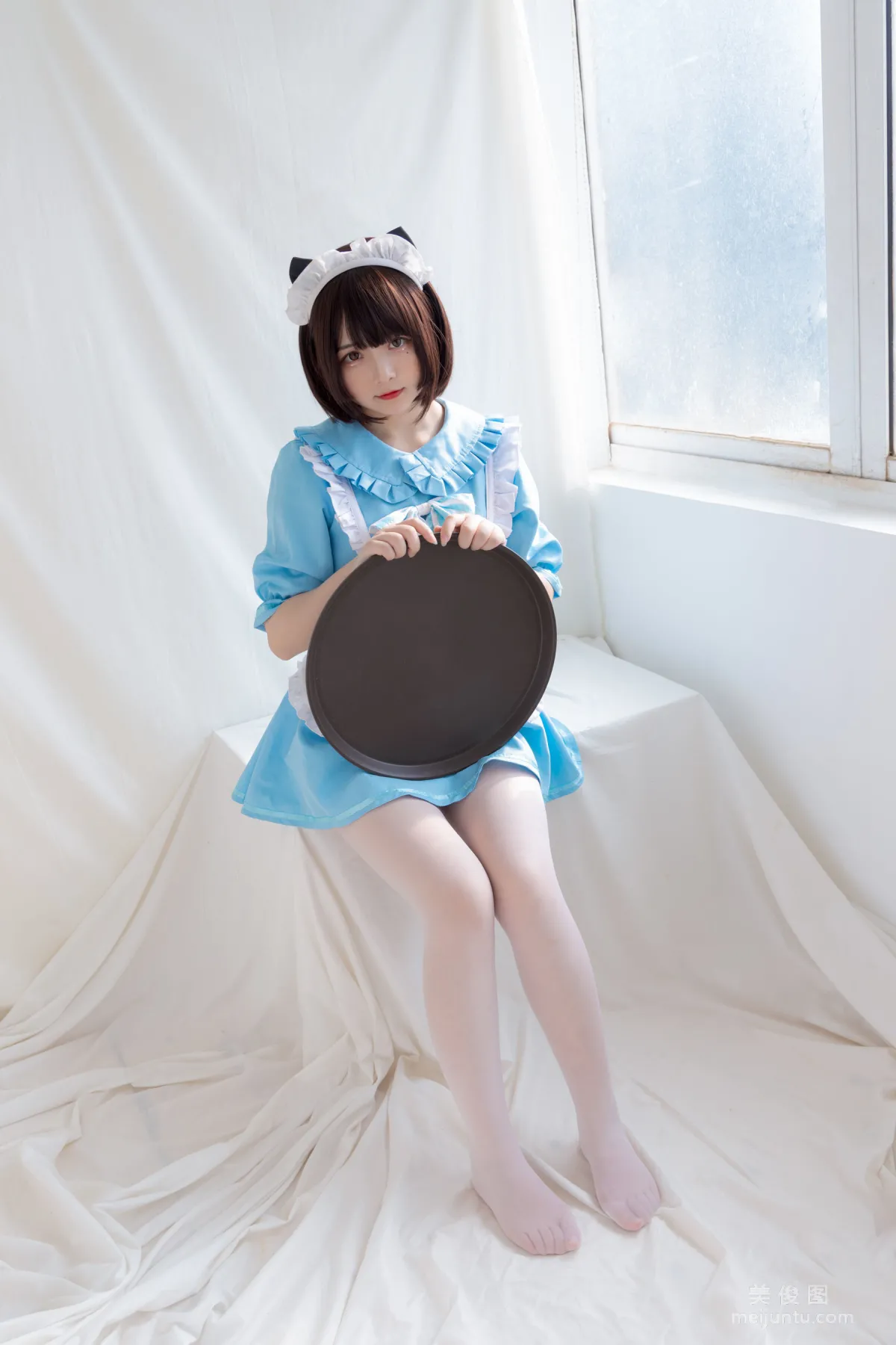 [COS] 2D Beauty Guchuan kagura Blue Cat Maid Photo Set photo 40