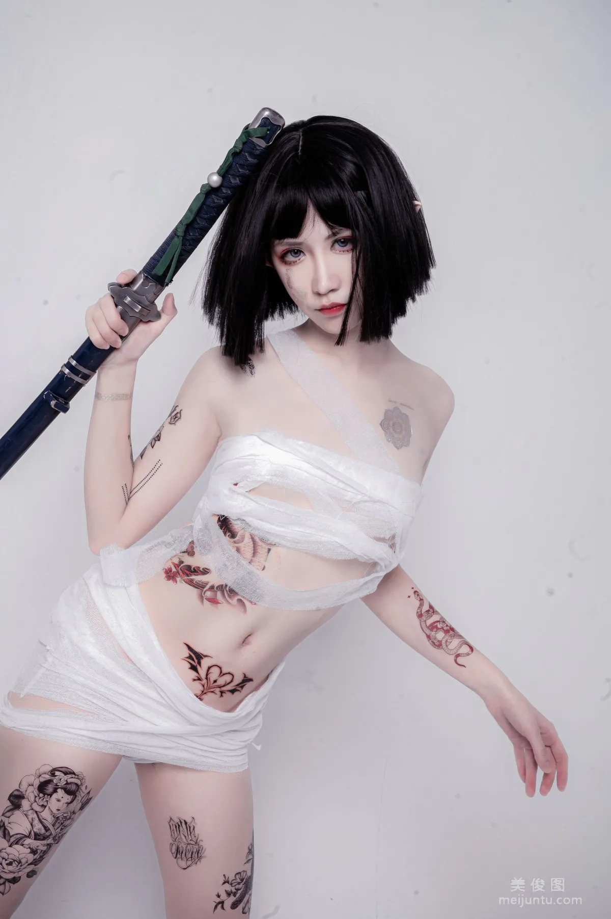 [COS Bonus] Anime Blogger Ruanyi Fairy, Straps and Samurai Photo Set photo 37