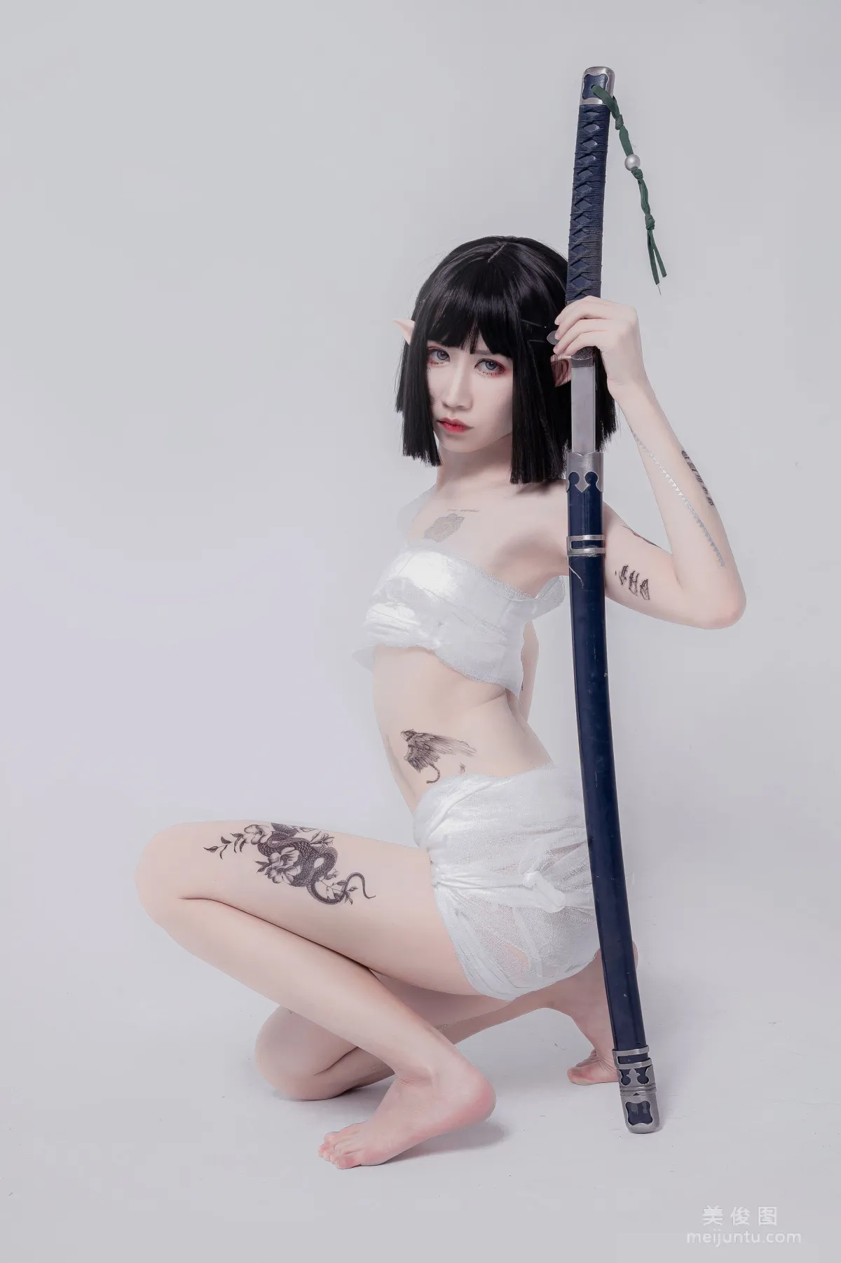 [COS Bonus] Anime Blogger Ruanyi Fairy, Straps and Samurai Photo Set photo 25