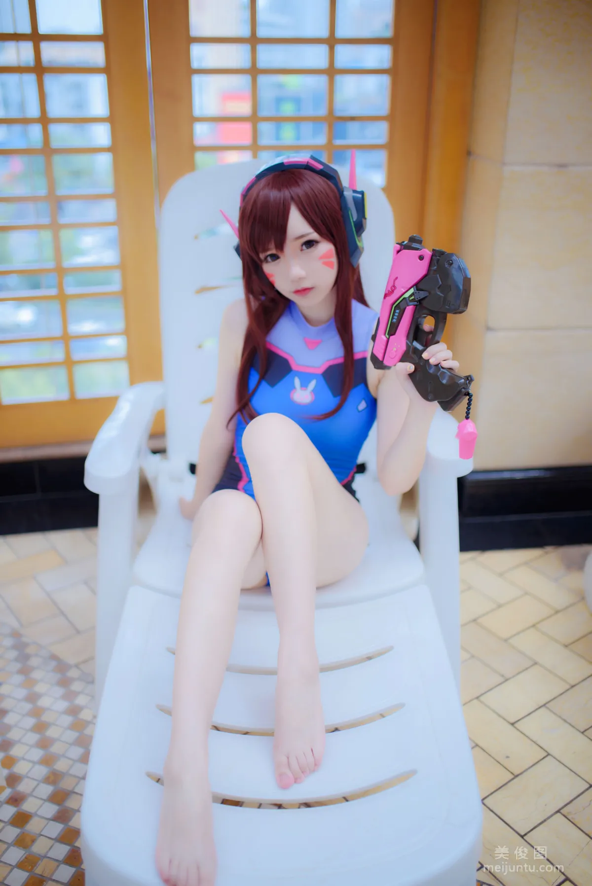 [COS] Anime Blogger Xueqing Astra D.Va Swimsuit Photo Set photo 17