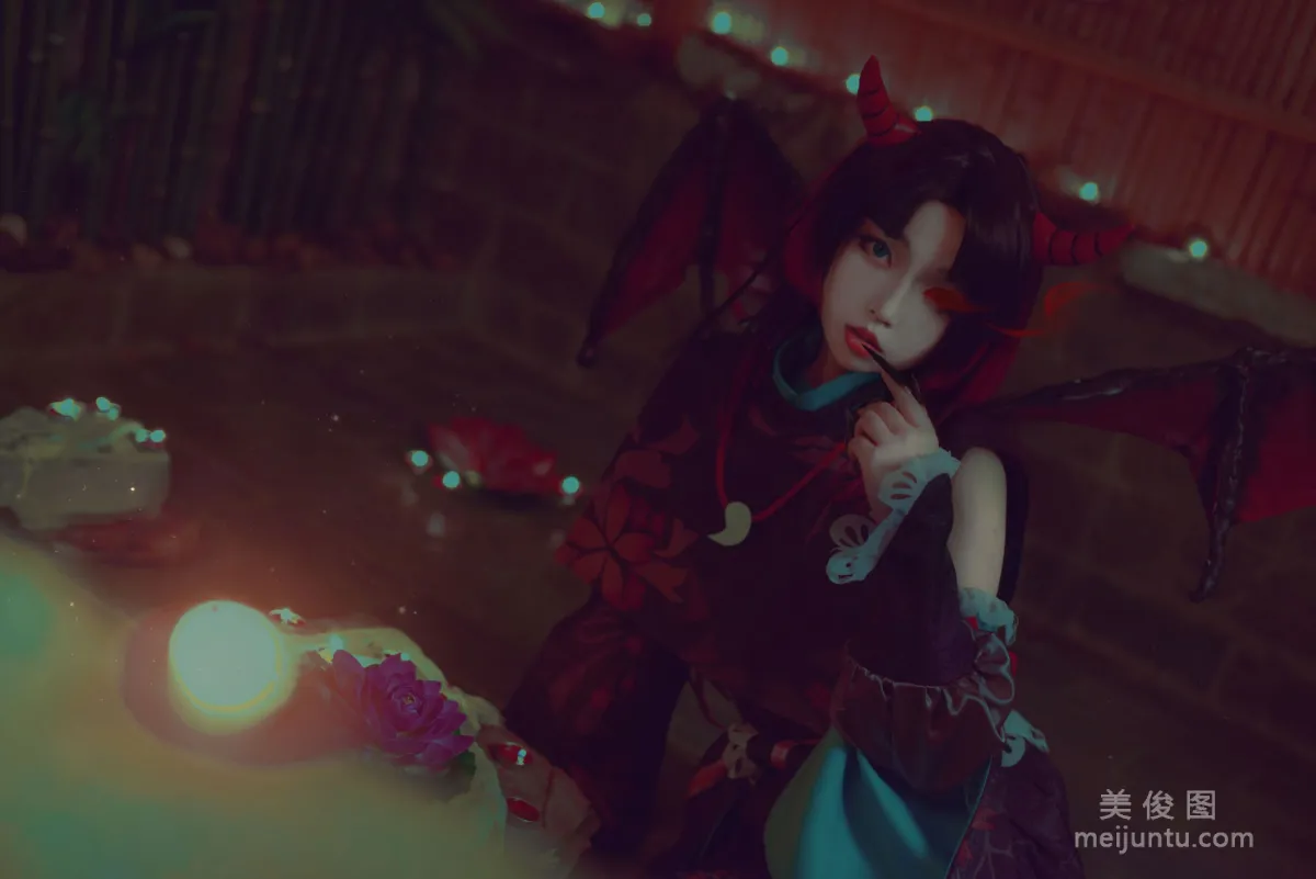 [COS] Cute Girl Baiyi Zijiao Zhu Onmyoji Vampire Princess Photo Set photo 12