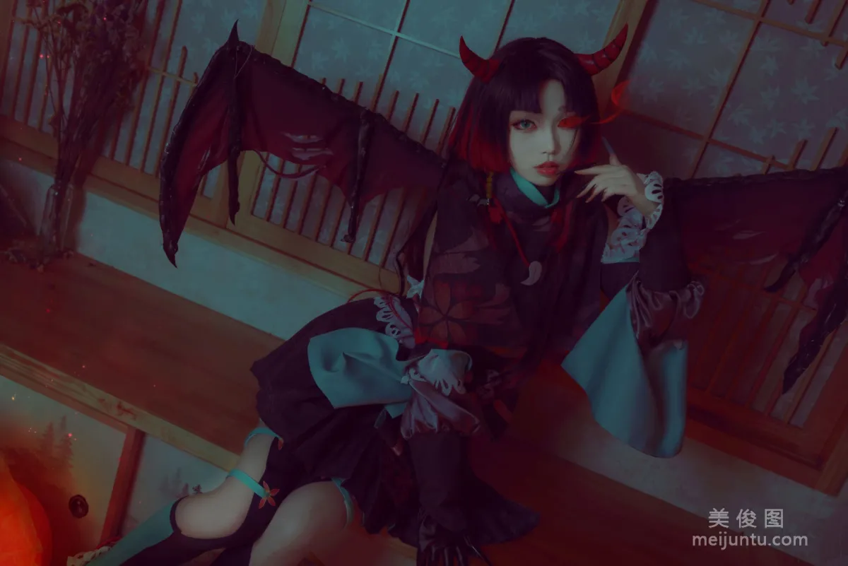 [COS] Cute Girl Baiyi Zijiao Zhu Onmyoji Vampire Princess Photo Set photo 8