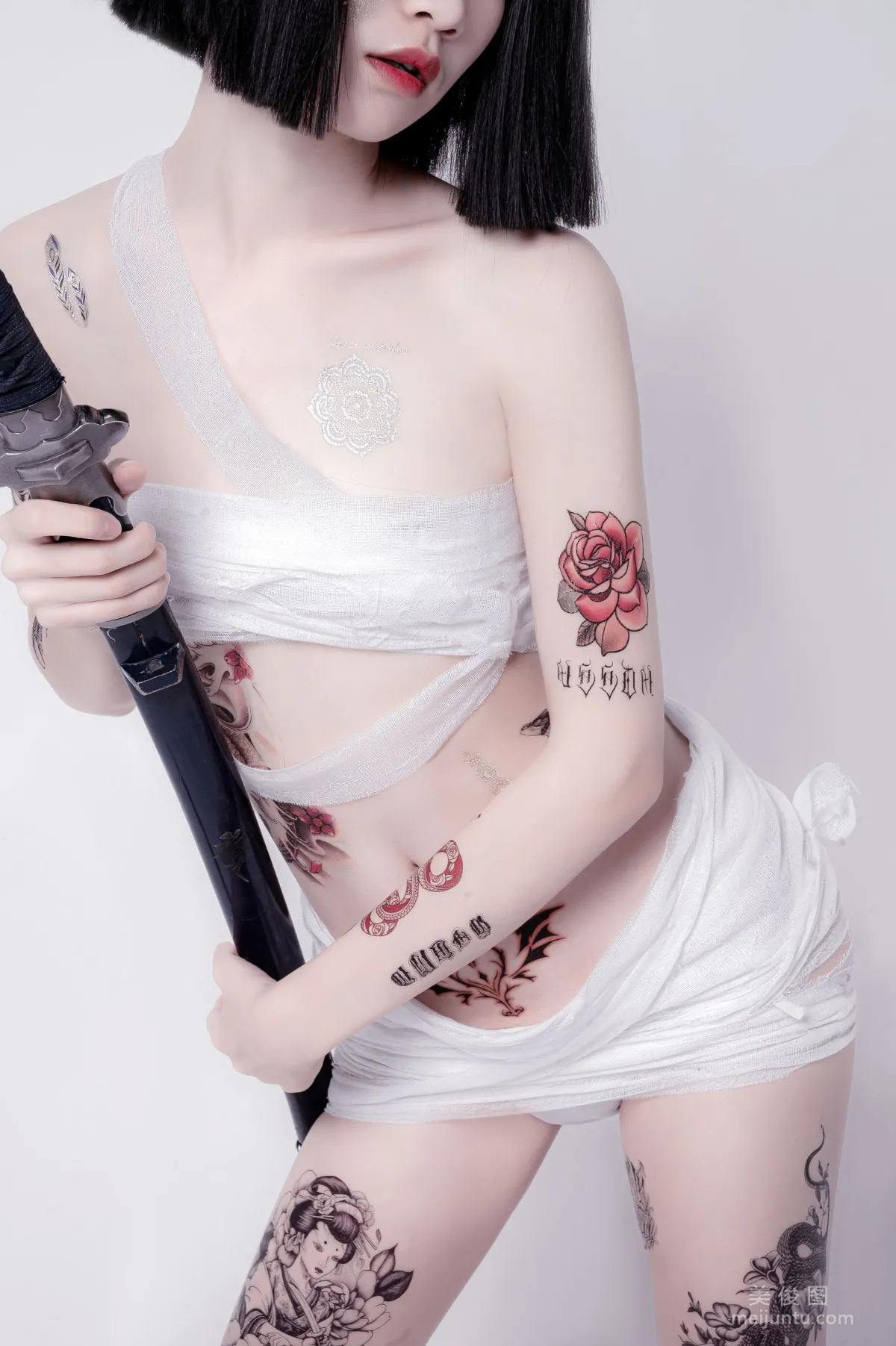 [COS Bonus] Anime Blogger Ruanyi Fairy, Straps and Samurai Photo Set photo 39