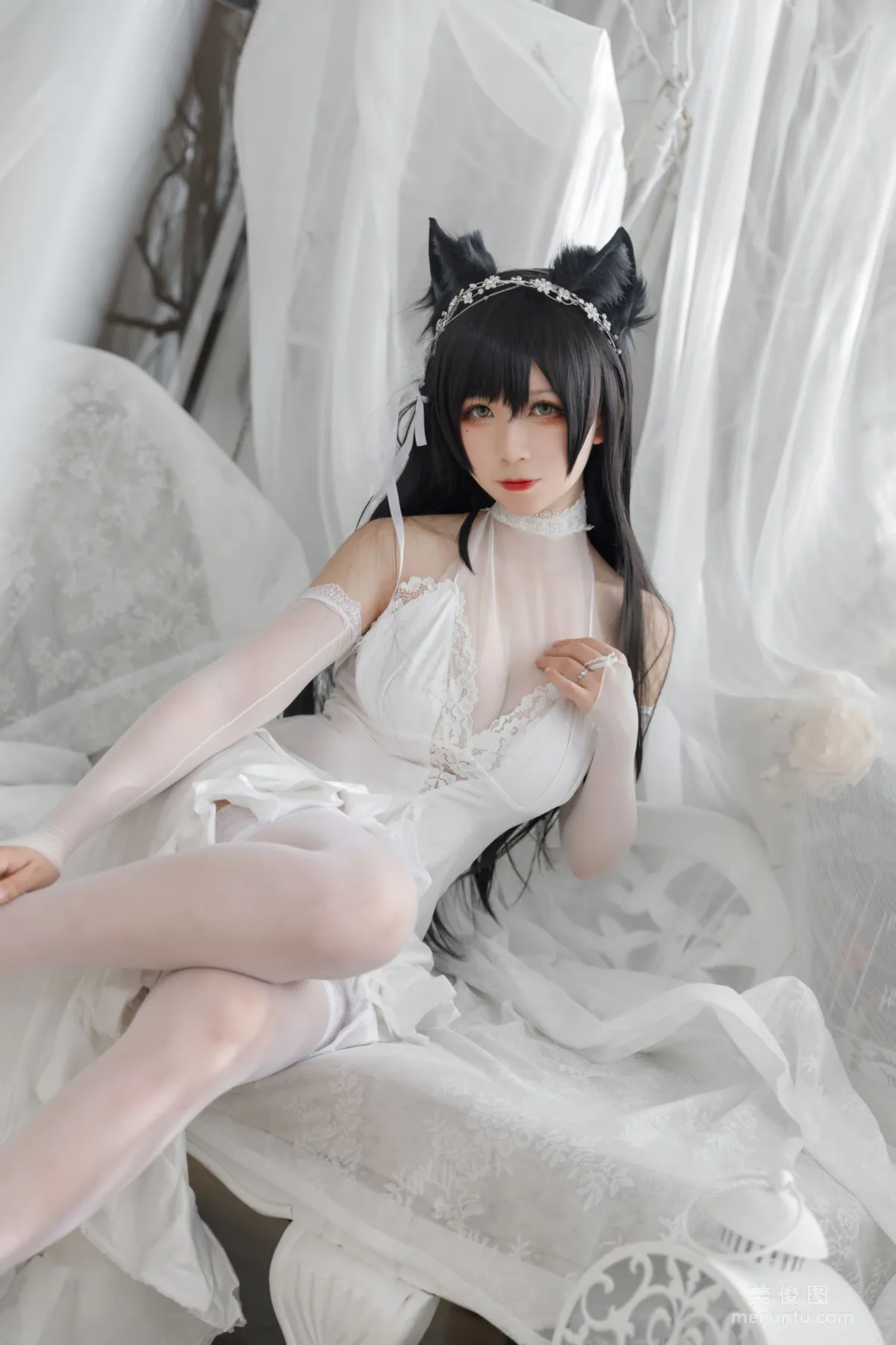 [COS] Anime Blogger Yingluojiang w, Atago Bride Photo Set photo 19