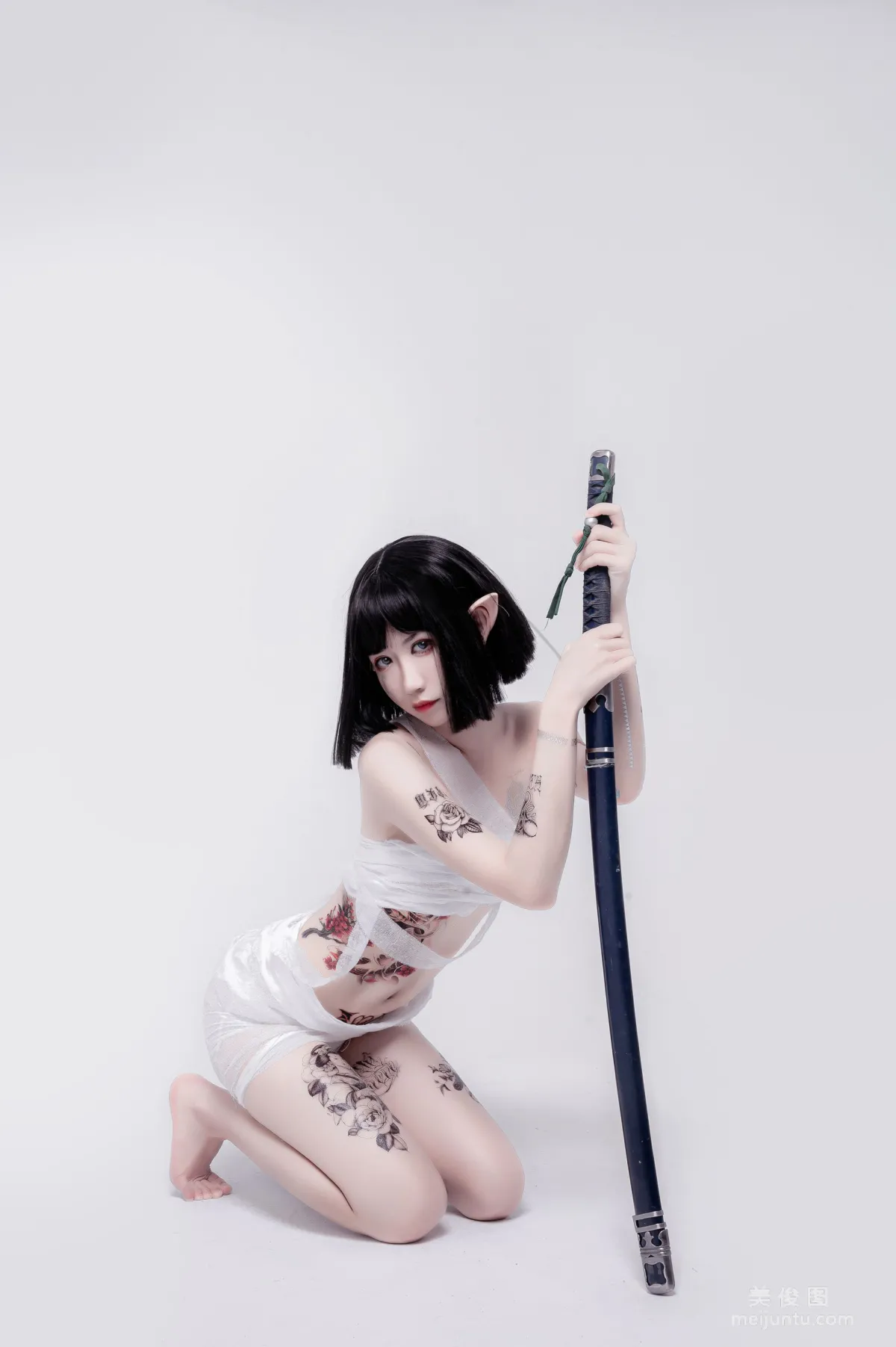 [COS Bonus] Anime Blogger Ruanyi Fairy, Straps and Samurai Photo Set photo 33