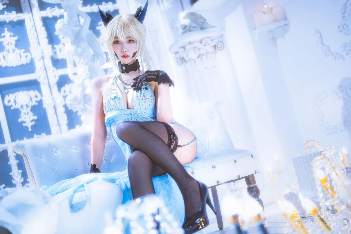 [COS Bonus] Weibo Girl Momoko Kuikui, Black Gun Fool Dress Photo Set photo 2