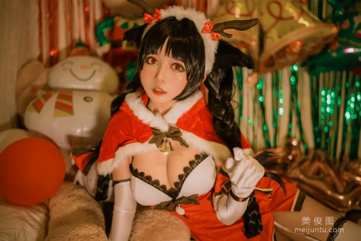 Big-Eyed Cute Girl Heimaomao OvO Big Tide Christmas Photo Set photo 3