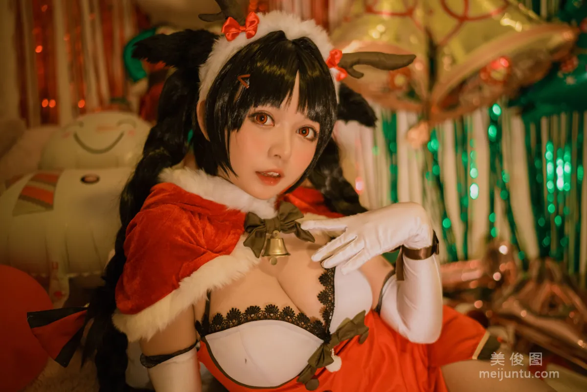 Big-Eyed Cute Girl Heimaomao OvO Big Tide Christmas Photo Set photo 4