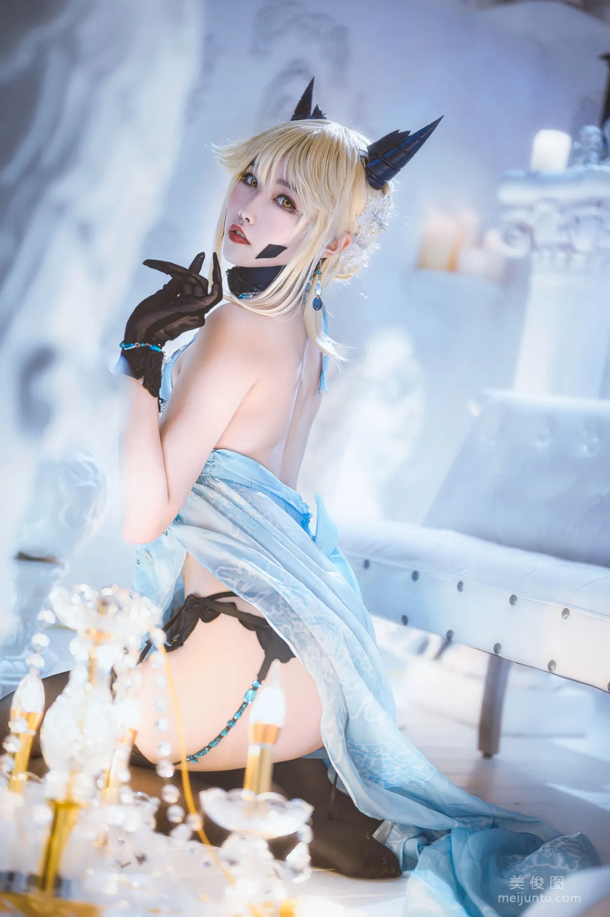 [COS Bonus] Weibo Girl Momoko Kuikui, Black Gun Fool Dress Photo Set photo 19