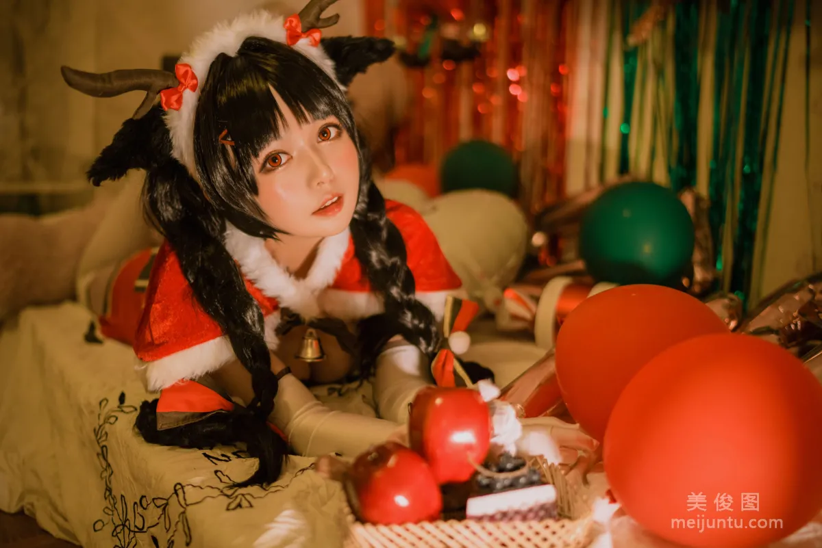 Big-Eyed Cute Girl Heimaomao OvO Big Tide Christmas Photo Set photo 12