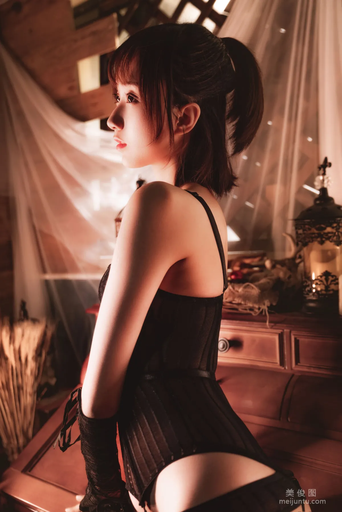 [COS Bonus] Cute Girl Mu Mianmian OwO, Tight Lingerie Photo Set photo 41