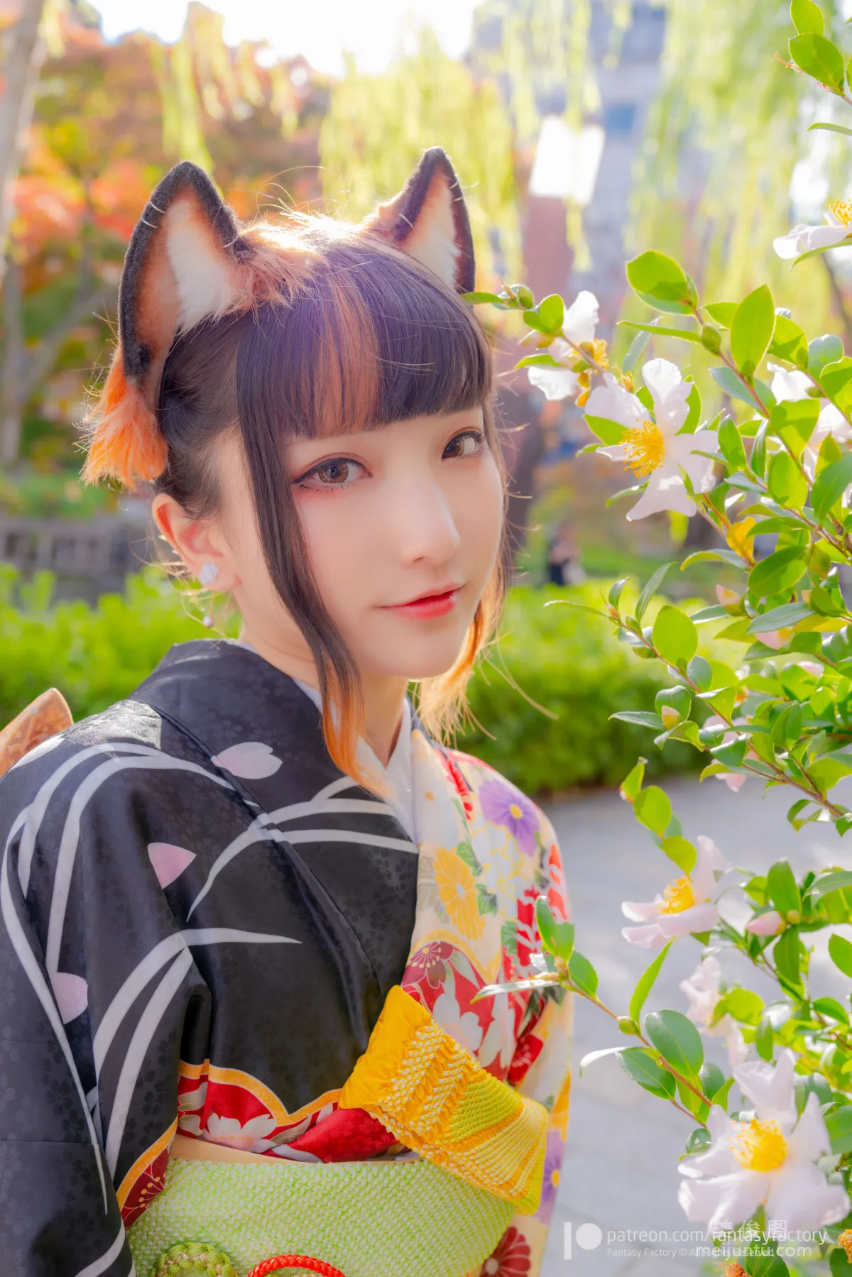 [Fantasy Factory] 小丁Cosplay 2020.01 《黑丝 和服 JK》 写真集56