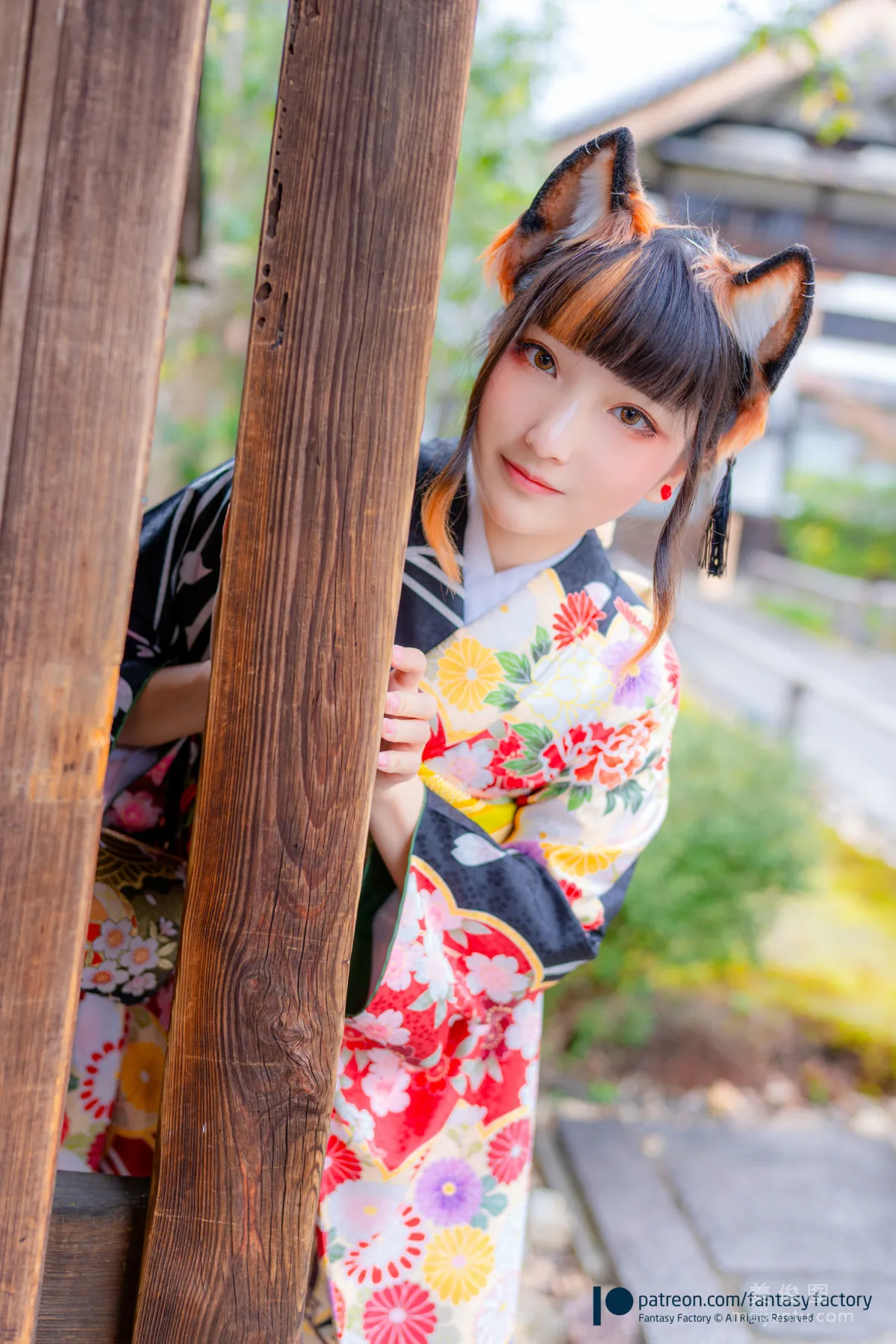 [Fantasy Factory] 小丁Cosplay 2020.01 《黑丝 和服 JK》 写真集51