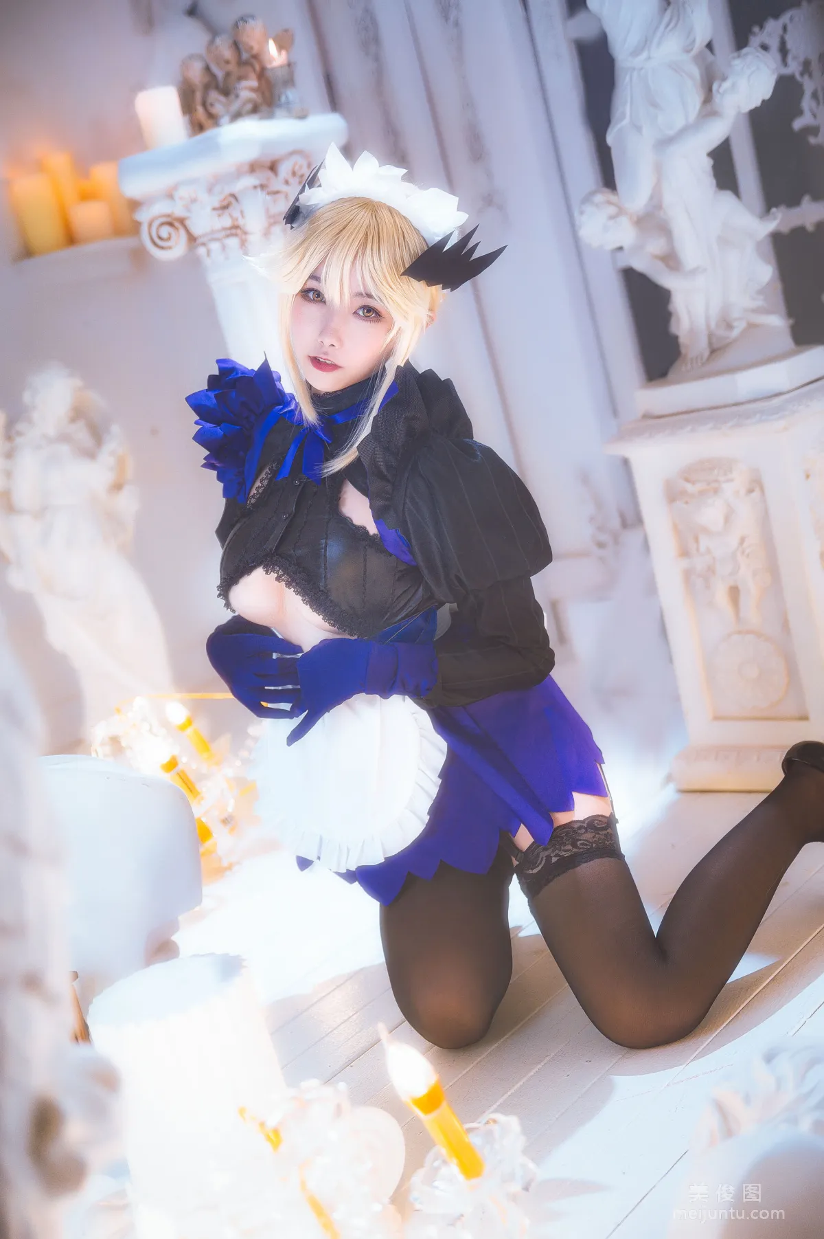 Weibo Girl Momoko Kuikui Black Gun Dull Maid Photo Set photo 18