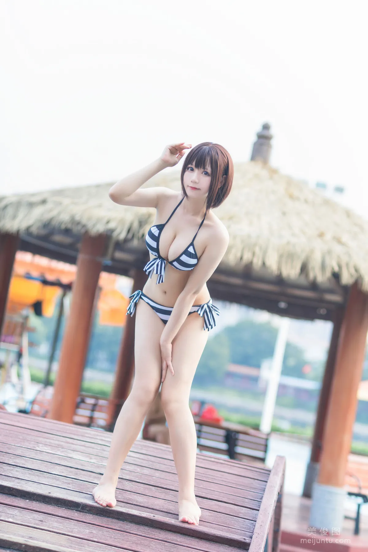 [COS] Cute Girl Nyako Miaozi, Megumi Kato Swimsuit, Photo Set photo 5