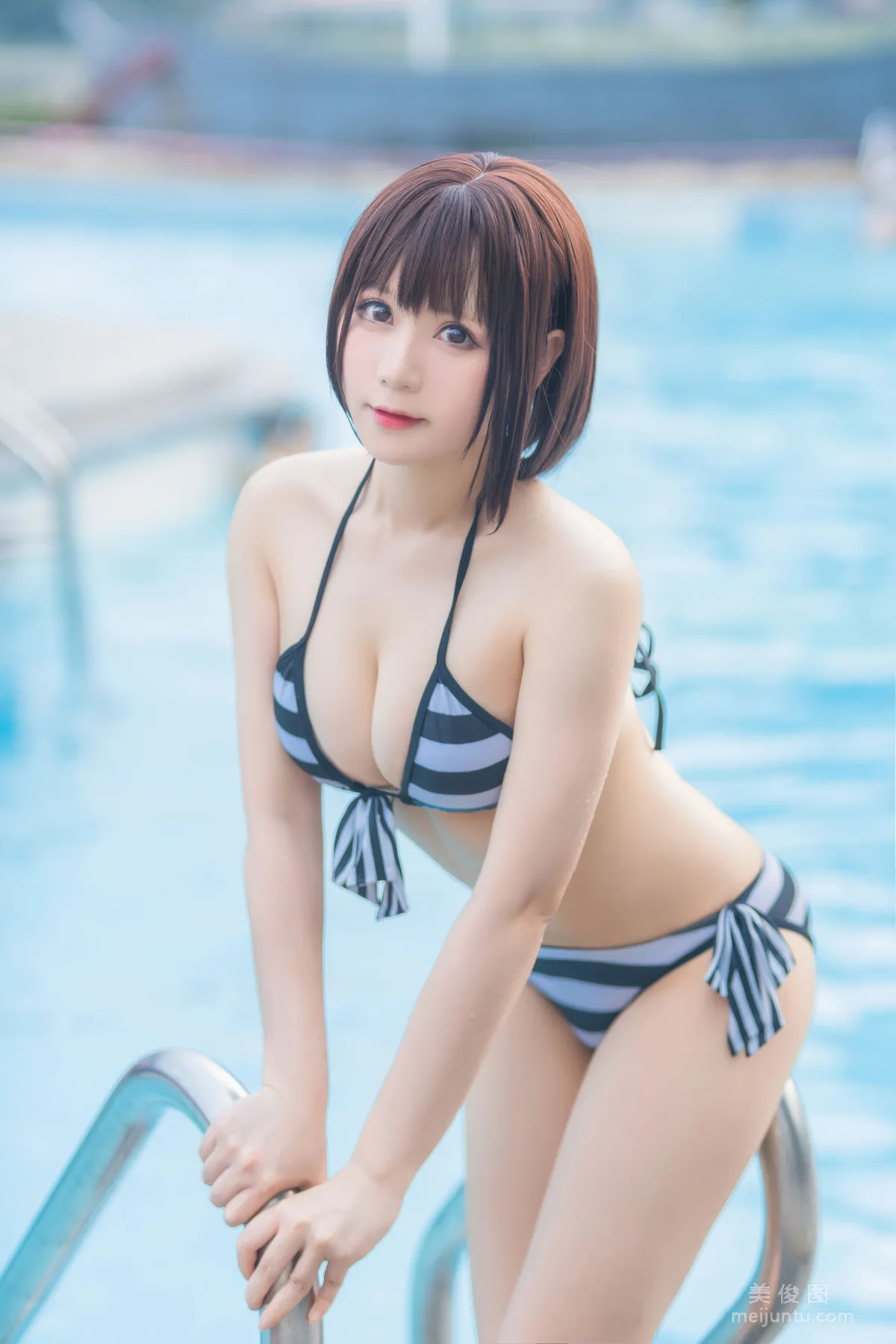 [COS] Cute Girl Nyako Miaozi, Megumi Kato Swimsuit, Photo Set photo 9
