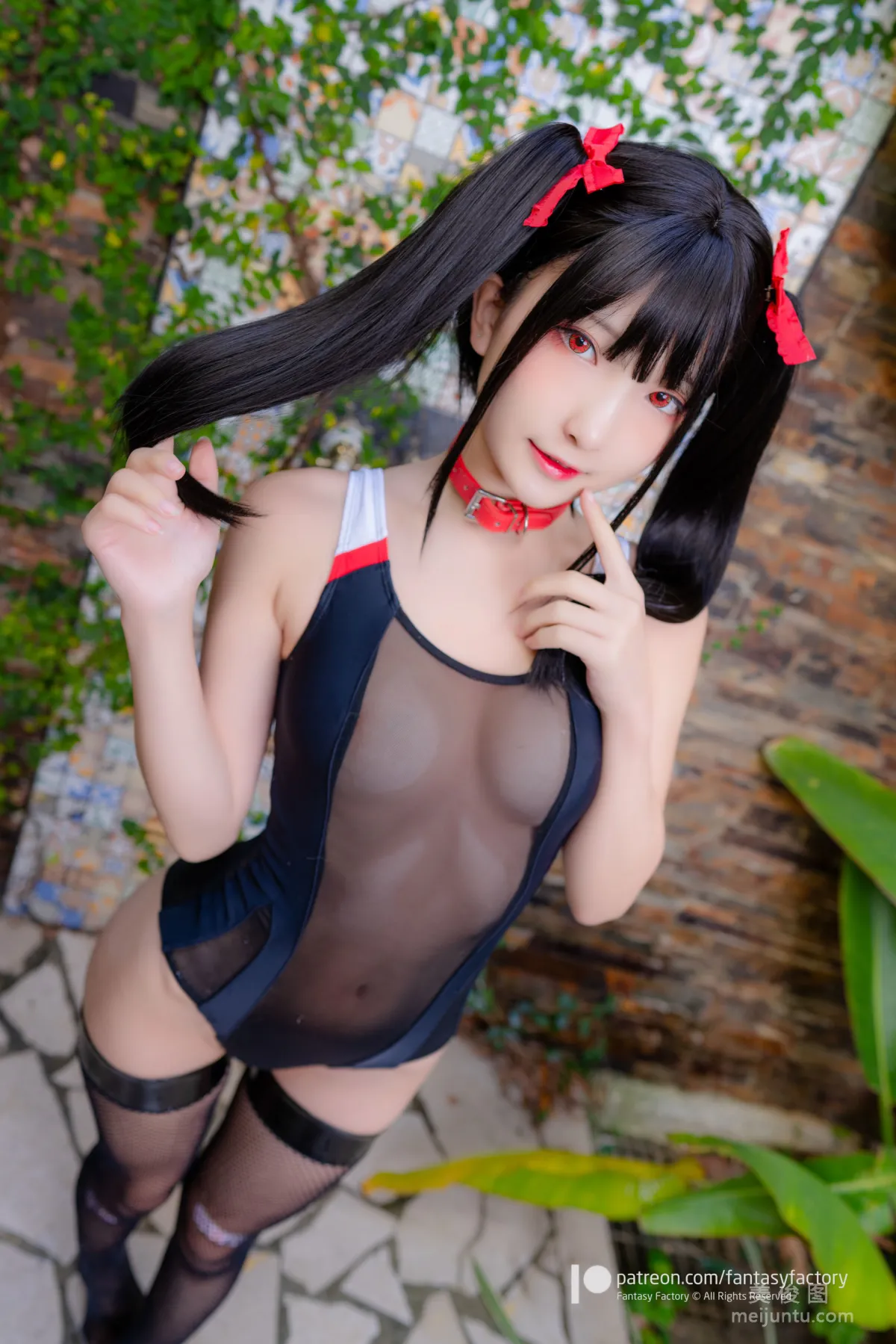 [Fantasy Factory] 小丁Cosplay 2020.01 《黑丝 和服 JK》 写真集71