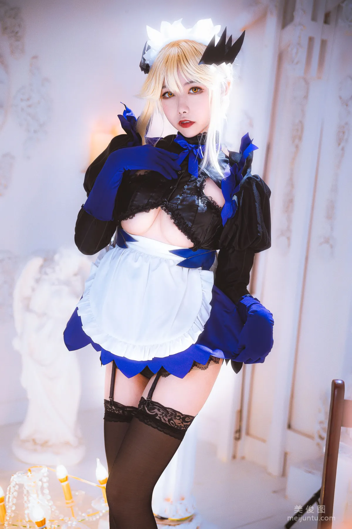 Weibo Girl Momoko Kuikui Black Gun Dull Maid Photo Set photo 13