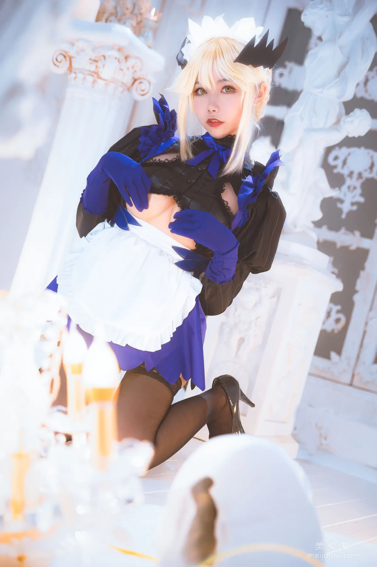 Weibo Girl Momoko Kuikui Black Gun Dull Maid Photo Set photo 16